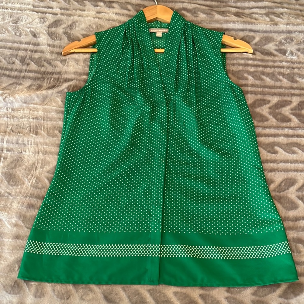 Banana republic, polka dot, dress shirt/sleeveless blouse, 2,